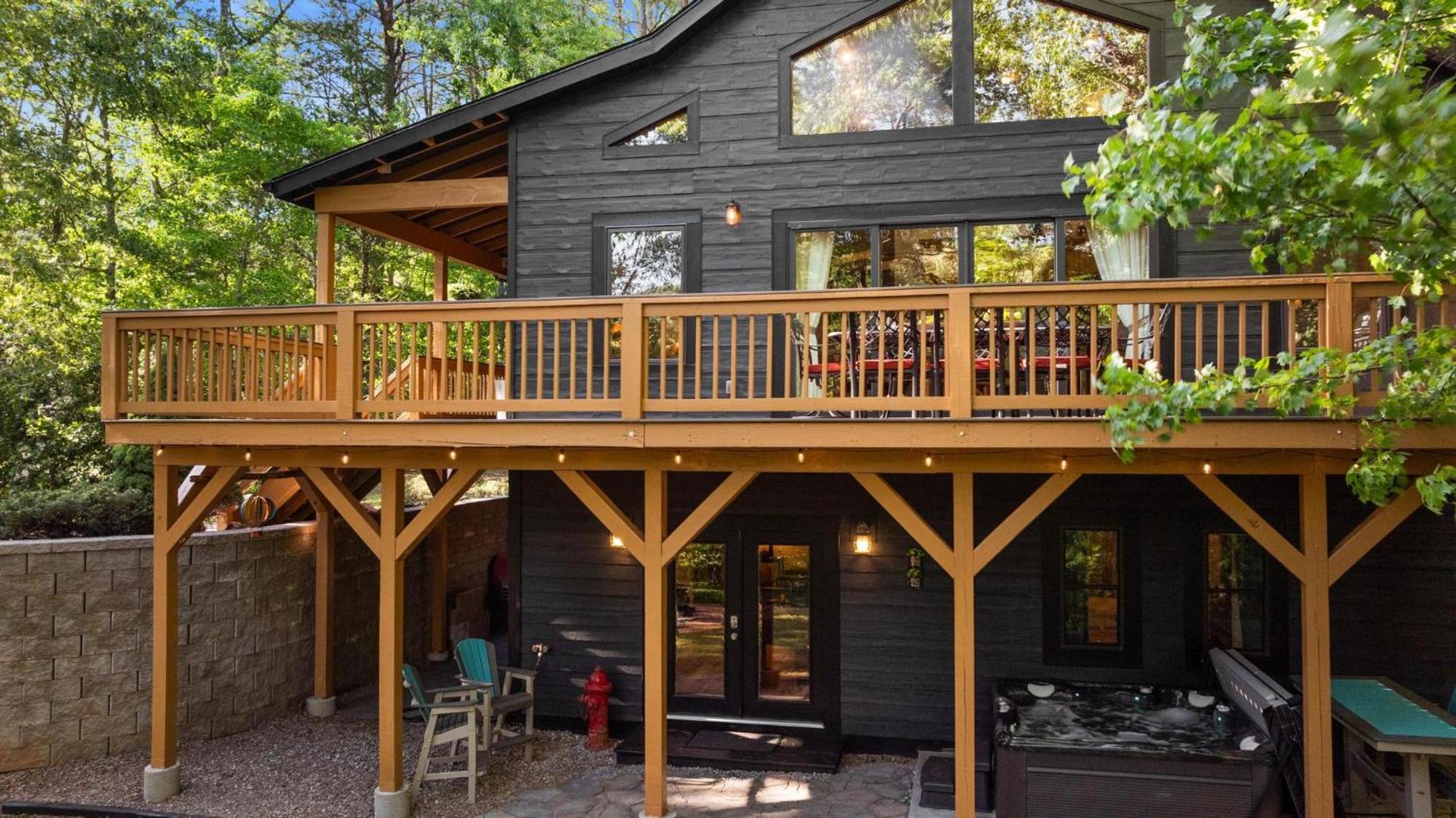 Lux Mtn Cabin - Hot Tub, Fire Pit, Game Room Franklin Zewnętrze zdjęcie