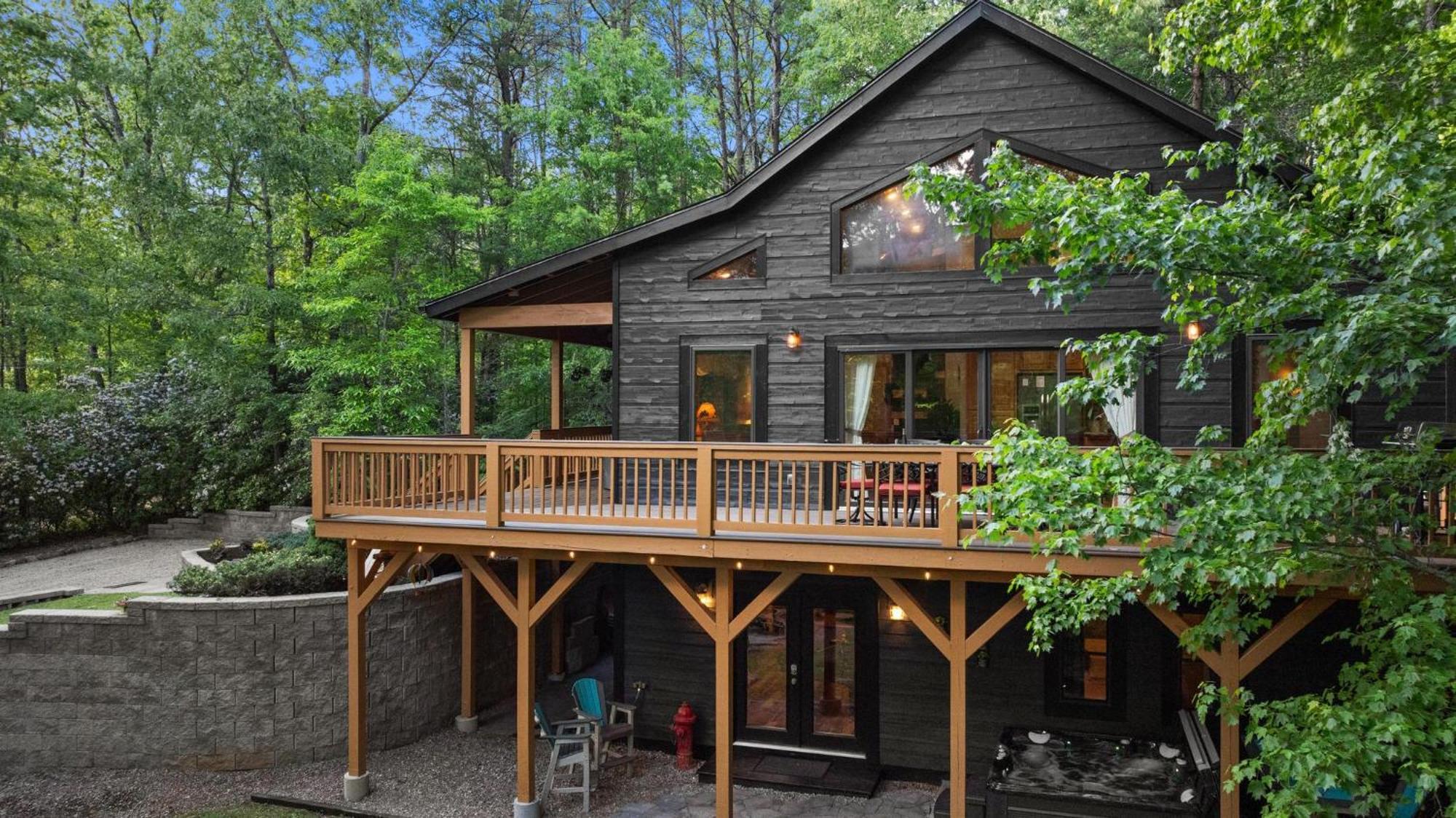 Lux Mtn Cabin - Hot Tub, Fire Pit, Game Room Franklin Zewnętrze zdjęcie