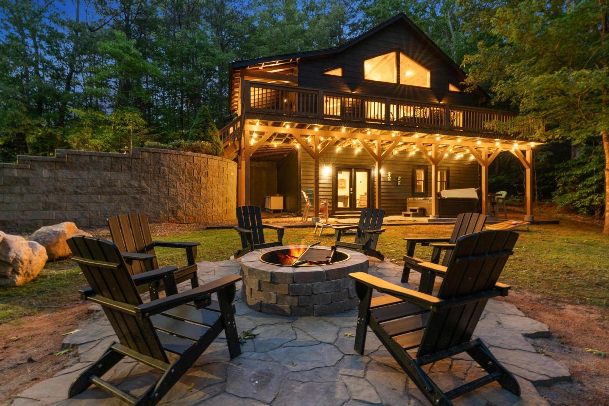 Lux Mtn Cabin - Hot Tub, Fire Pit, Game Room Franklin Zewnętrze zdjęcie